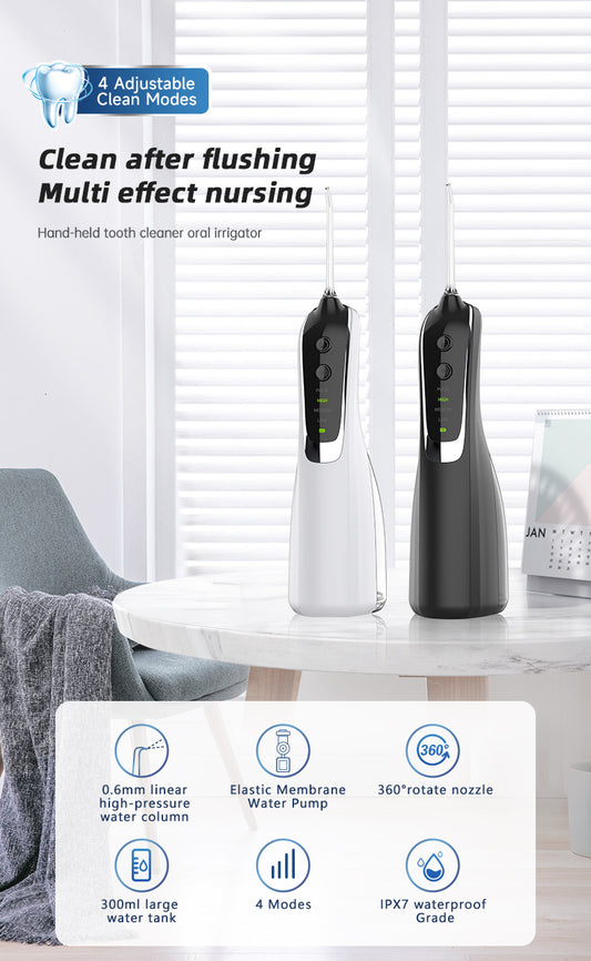 Family water flosser set for multiple users