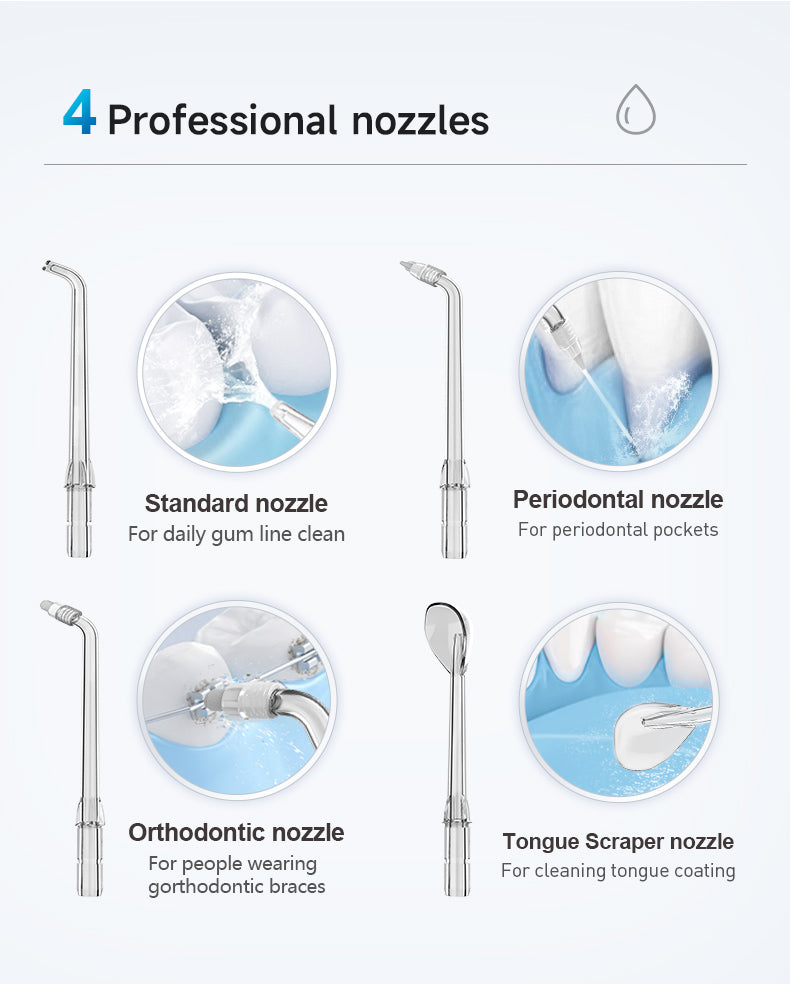 Professional dental water flosser for plaque removal